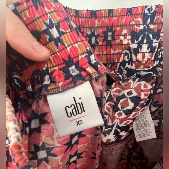 Euc Cabi XS Ruffled Skirt in a Red Boho Floral Print - Picture 9 of 11